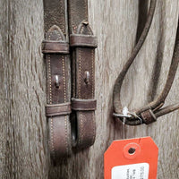 Rsd/FS Padded Monocrown Hunter Bridle, Buckles, Braided Reins *gc, dirty, older, rubsd, mismatched
