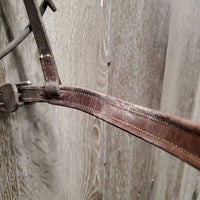 Rsd/FS Padded Monocrown Hunter Bridle, Buckles, Braided Reins *gc, dirty, older, rubsd, mismatched

