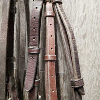 Rsd/FS Padded Monocrown Hunter Bridle, Buckles, Braided Reins *gc, dirty, older, rubsd, mismatched

