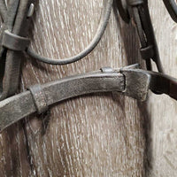 Rsd FS Padded Bridle *gc, older, dirty, creases, xholes, rubs, scraped edges, crackles, No Reins
