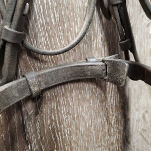 Rsd FS Padded Bridle *gc, older, dirty, creases, xholes, rubs, scraped edges, crackles, No Reins