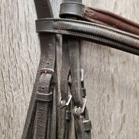Rsd FS Padded Bridle *gc, older, dirty, creases, xholes, rubs, scraped edges, crackles, No Reins
