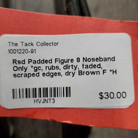 Rsd Padded Figure 8 Noseband Only *gc, rubs, dirty, faded, scraped edges, dry
