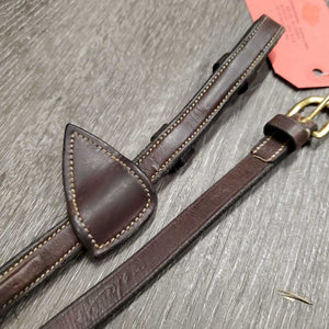 1 ONLY Rsd FS Narrow Rubber Lined Rein *gc, threads, edge rubs, mnr twists