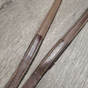 1 ONLY Rsd FS Narrow Rubber Lined Rein *gc, threads, edge rubs, mnr twists