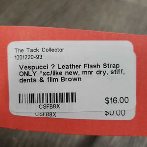 Leather Flash Strap ONLY *xc/like new, mnr dry, stiff, dents & film