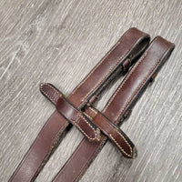 Rubber Web Reins *gc, faded, dirty, rough back, stiff, popped elastics
