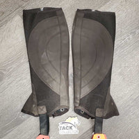 Pr Synthetic & Mesh Half Chaps *gc, rubs, dirty, edges: rubs & pills, older