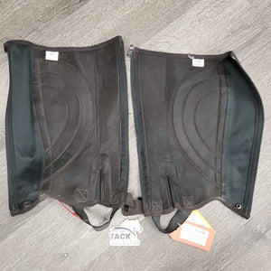Pr Synthetic & Mesh Half Chaps *gc, rubs, dirty, edges: rubs & pills, older