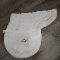 Fleece Waffle Fitted Hunter Saddle Pad *vgc, mnr hair, clumpy, dingy, mnr pills
