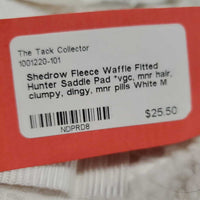 Fleece Waffle Fitted Hunter Saddle Pad *vgc, mnr hair, clumpy, dingy, mnr pills
