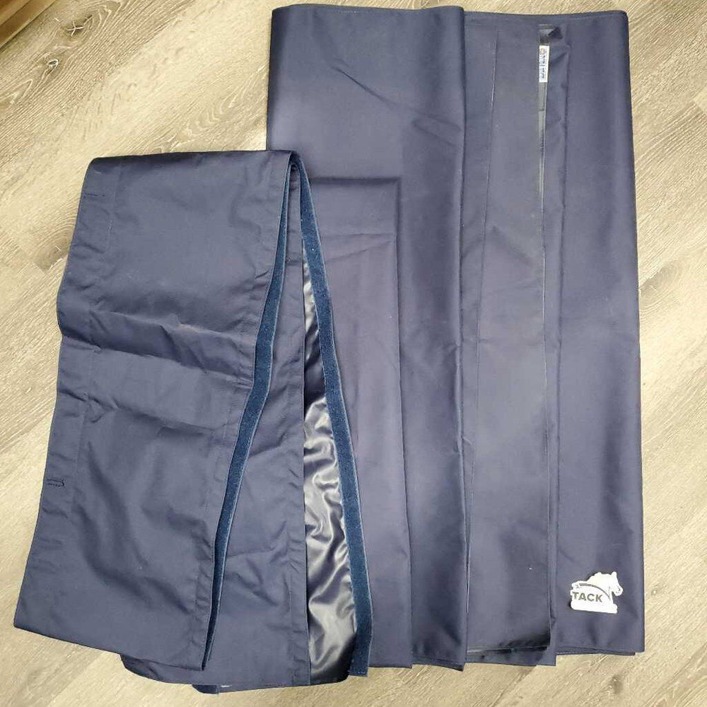 Horse Show Stall Curtain Set: Zipper Door, Valance, 3 Sides, bag *gc, sm holes, dirty, snags