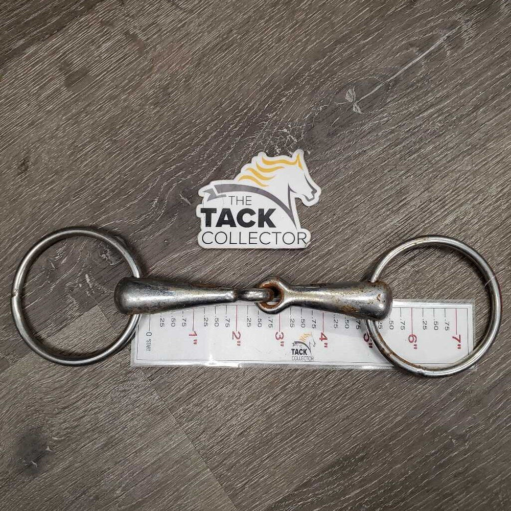 Thick Hvy Loose Ring Snaffle Bit *fair, v.rusted & pitted, dented ring