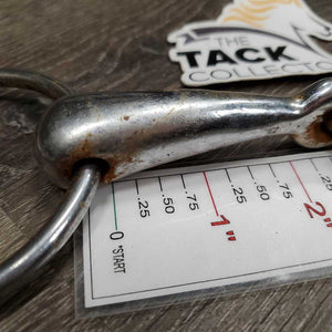 Thick Hvy Loose Ring Snaffle Bit *fair, v.rusted & pitted, dented ring