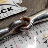 Thick Hvy Loose Ring Snaffle Bit *fair, v.rusted & pitted, dented ring
