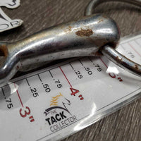 Thick Hvy Loose Ring Snaffle Bit *fair, v.rusted & pitted, dented ring
