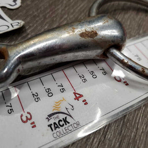 Thick Hvy Loose Ring Snaffle Bit *fair, v.rusted & pitted, dented ring