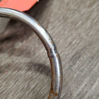 Thick Hvy Loose Ring Snaffle Bit *fair, v.rusted & pitted, dented ring
