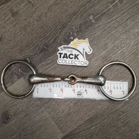 Thick Hvy Loose Ring Snaffle Bit *fair, v.rusted & pitted, dented ring