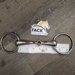 Thick Hvy Loose Ring Snaffle Bit *fair, v.rusted & pitted, dented ring