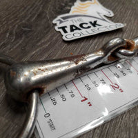 Thick Hvy Loose Ring Snaffle Bit *fair, v.rusted & pitted, dented ring
