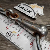 Thick Hvy Loose Ring Snaffle Bit *fair, v.rusted & pitted, dented ring
