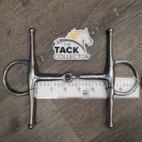 Med Full Cheek Snaffle Bit *gc, clean, stains, scratches, dent, residue