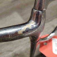 Med Full Cheek Snaffle Bit *gc, clean, stains, scratches, dent, residue
