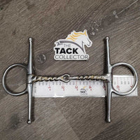 Thin Corkscrew Full Cheek Snaffle Bit *gc, clean, residue, scratches, stains
