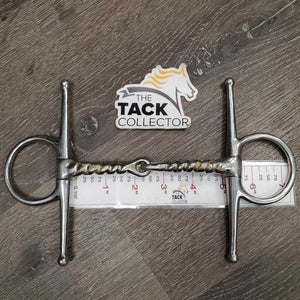 Thin Corkscrew Full Cheek Snaffle Bit *gc, clean, residue, scratches, stains