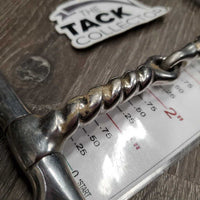 Thin Corkscrew Full Cheek Snaffle Bit *gc, clean, residue, scratches, stains
