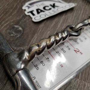 Thin Corkscrew Full Cheek Snaffle Bit *gc, clean, residue, scratches, stains