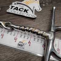 Thin Corkscrew Full Cheek Snaffle Bit *gc, clean, residue, scratches, stains
