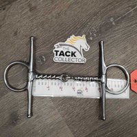 Thin Corkscrew Full Cheek Snaffle Bit *gc, clean, residue, scratches, stains
