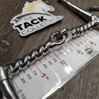 Thin Corkscrew Full Cheek Snaffle Bit *gc, clean, residue, scratches, stains