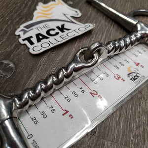 Thin Corkscrew Full Cheek Snaffle Bit *gc, clean, residue, scratches, stains