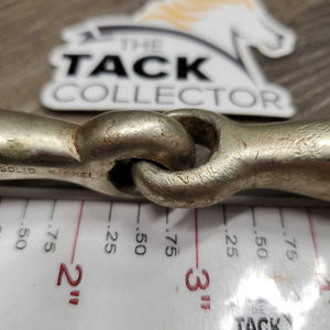 Thick Hvy Eggbutt Snaffle Bit *gc/fair, clean, stains, dings, scratches, rough, loose joints