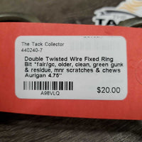 Double Twisted Wire Fixed Ring Bit *fair/gc, older, clean, green gunk & residue, mnr scratches & chews
