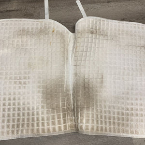Quilt Dressage Saddle Pad, embroidery? *fair, stained, dirty, hairy, dingy, pills, threads