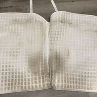 Quilt Dressage Saddle Pad, embroidery? *fair, stained, dirty, hairy, dingy, pills, threads
