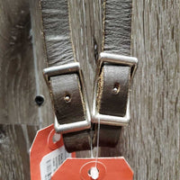 Flat Headstall, Top Buckle, Split Reins, Conway Buckles *gc, clean, scraped edges, older, mnr dirt & rubs
