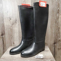 Pr Tall Lined Rubber Riding Boots *xc/vgc, clean, mnr scuffs & hairy lining
