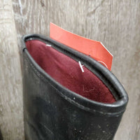 Pr Tall Lined Rubber Riding Boots *xc/vgc, clean, mnr scuffs & hairy lining