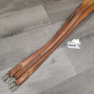 Leather Girth, 1x elastic *fair, clean, stains, stiff, dry, stretched els, older, edges: curled & hard