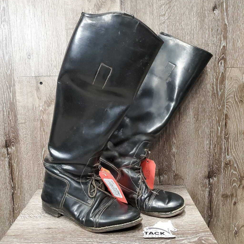 Field Boots, Pull On *gc/fair, dust/dirt, creases, scuffs, older, v.holey inside heels, stiff, soles: cracked & dry