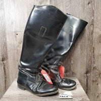 Field Boots, Pull On *gc/fair, dust/dirt, creases, scuffs, older, v.holey inside heels, stiff, soles: cracked & dry
