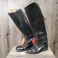 Field Boots, Pull On *gc/fair, dust/dirt, creases, scuffs, older, v.holey inside heels, stiff, soles: cracked & dry
