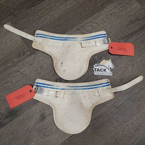 Plastic "Hampa Style" Open Front & Hind Boots *fair, dirty, scrapes/rubs, stained, older, peeling