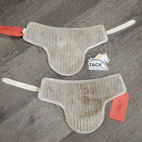 Plastic "Hampa Style" Open Front & Hind Boots *fair, dirty, scrapes/rubs, stained, older, peeling
