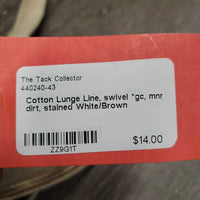 Cotton Lunge Line, swivel *gc, mnr dirt, stained
